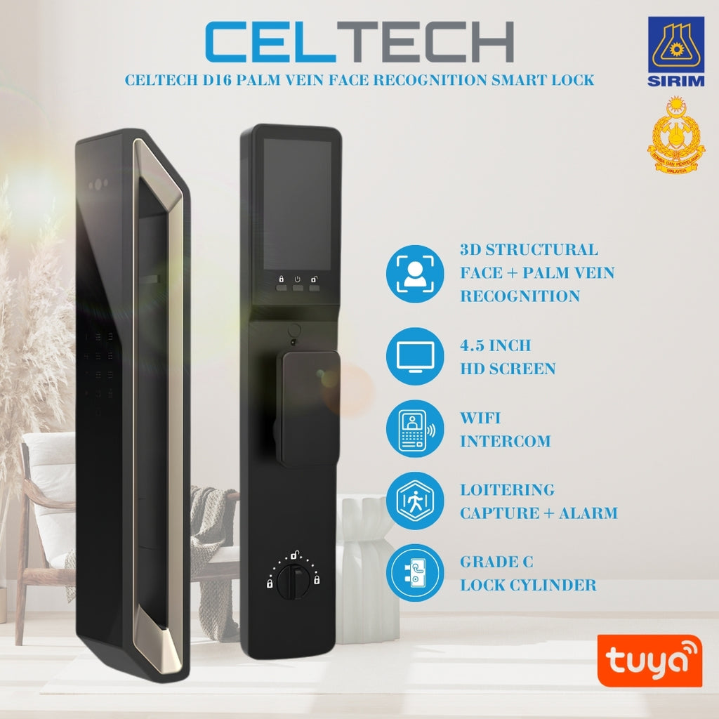 D16-AI 3D Facial & Palm Vein Recognition Smart Lock