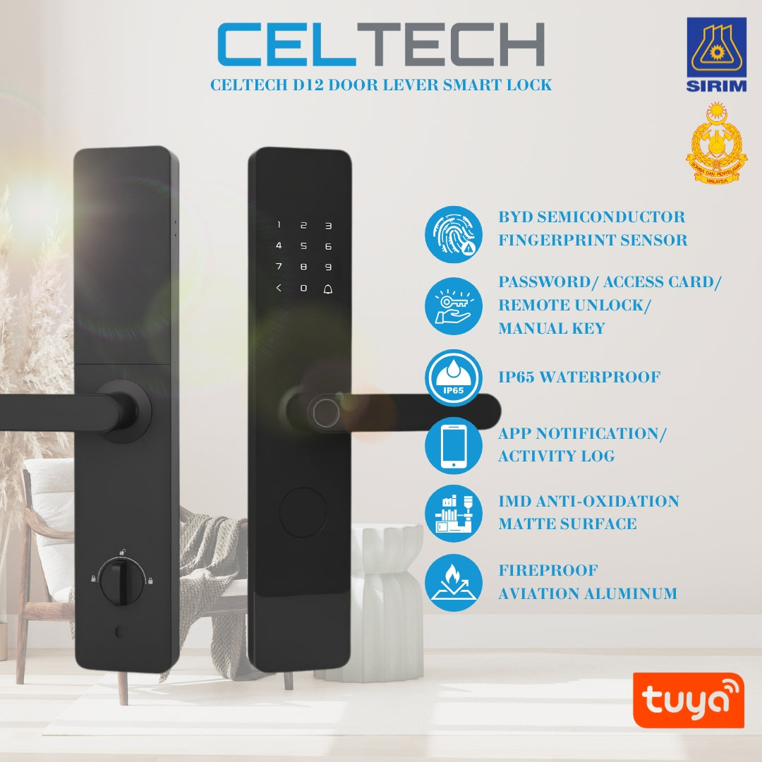 D12 Premium Door Lever Smart Lock