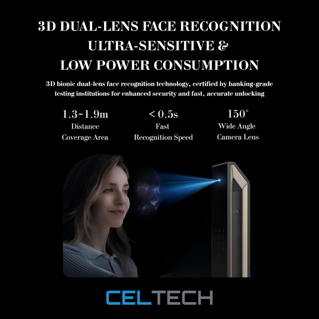 D16-AI 3D Facial & Palm Vein Recognition Smart Lock