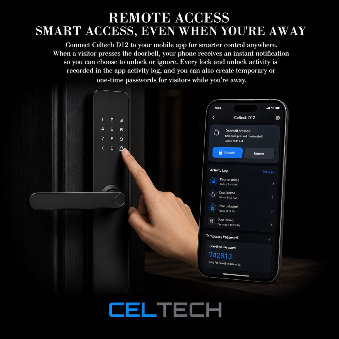 D12 Premium Door Lever Smart Lock