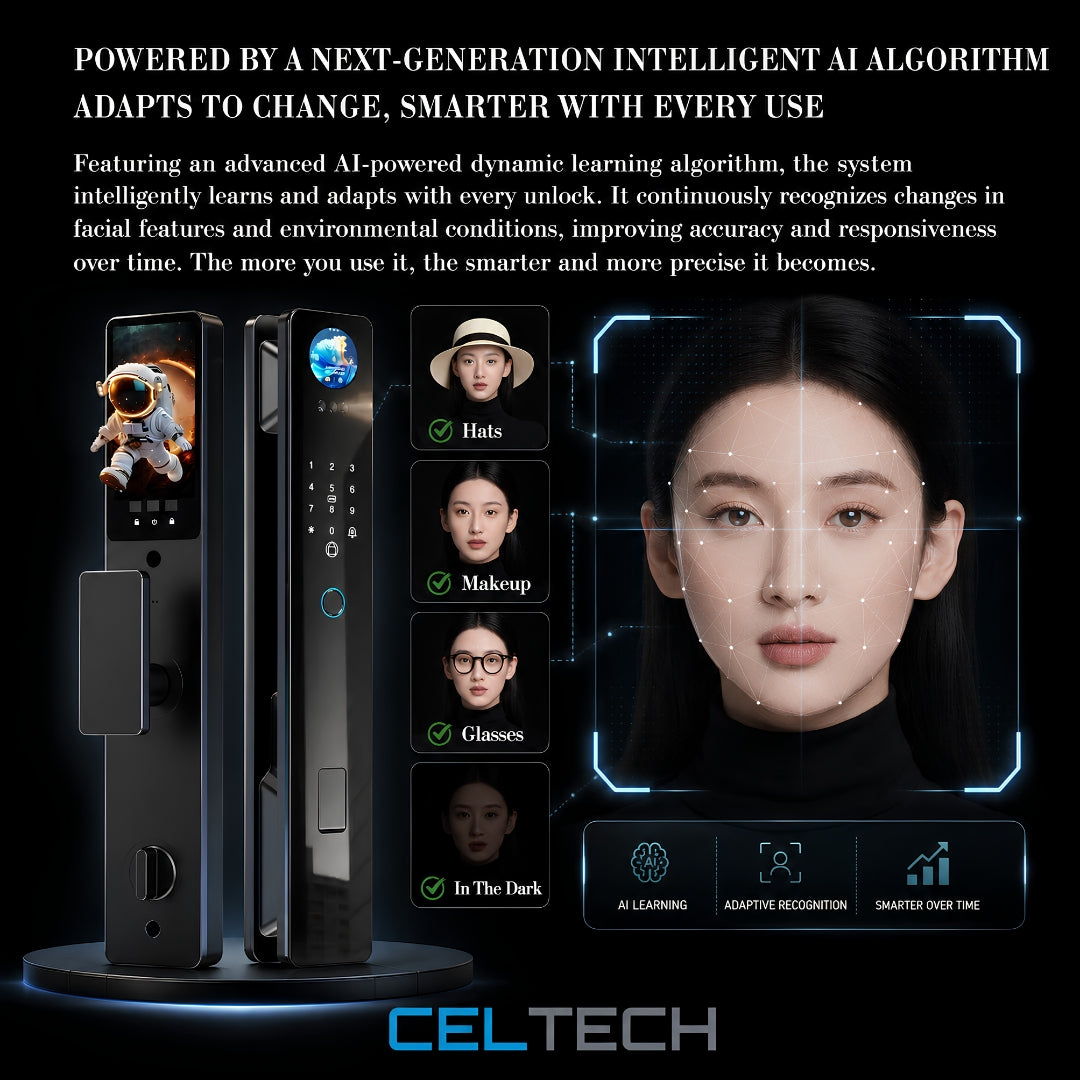 D49-AI 3D Facial & Palm Vein Recognition Smart Lock