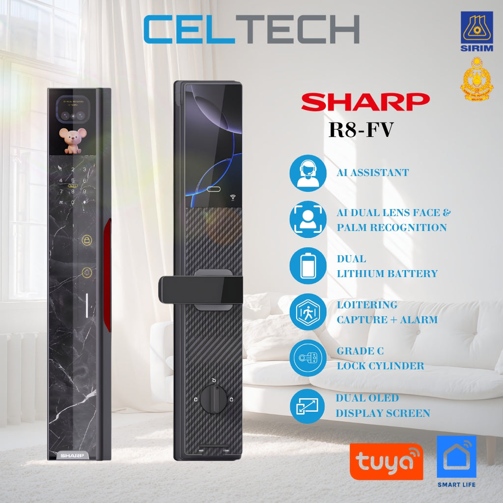 R8-FV-AI MARBLE SMART LOCK