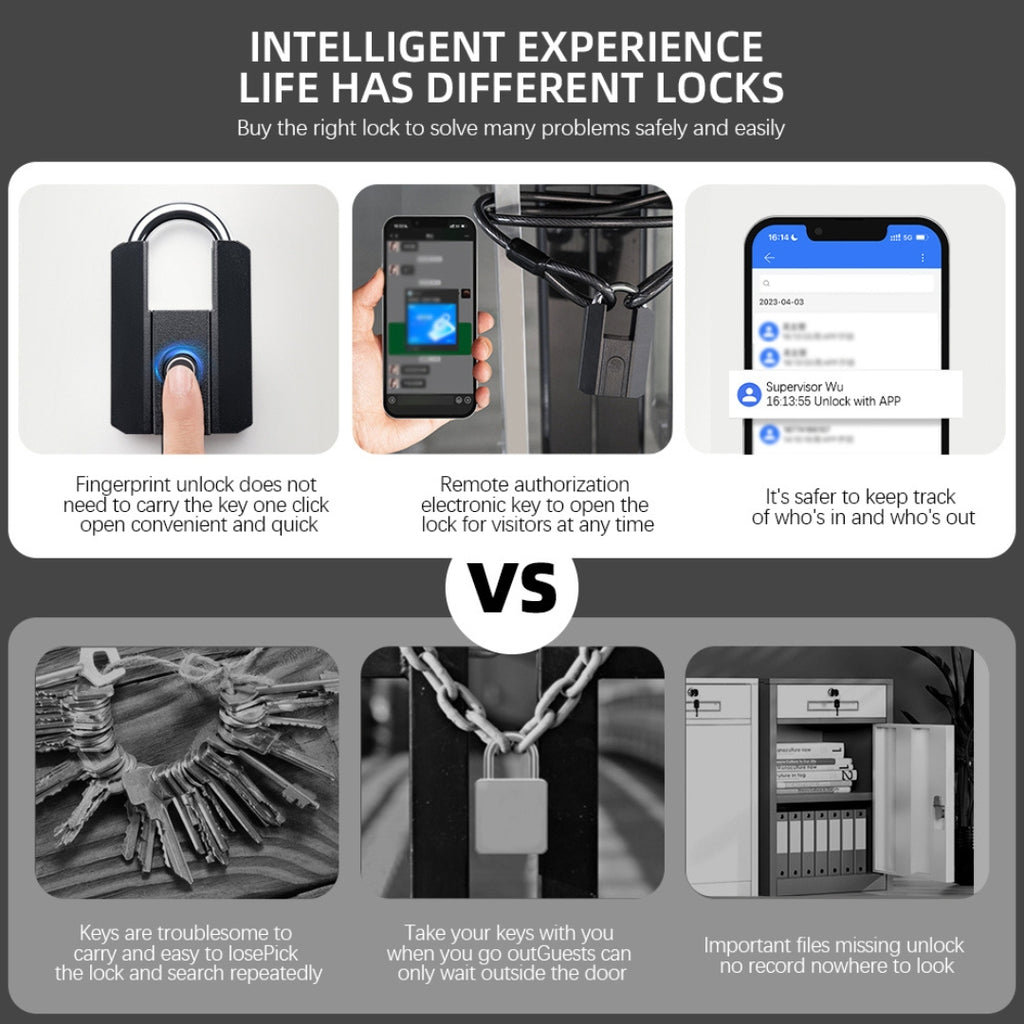 D916 Fingerprint Smart Padlock