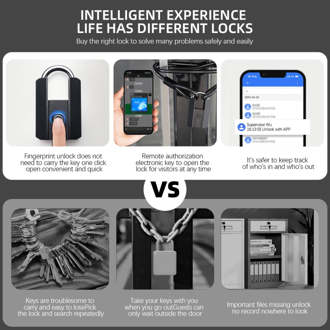 D916 Fingerprint Smart Padlock