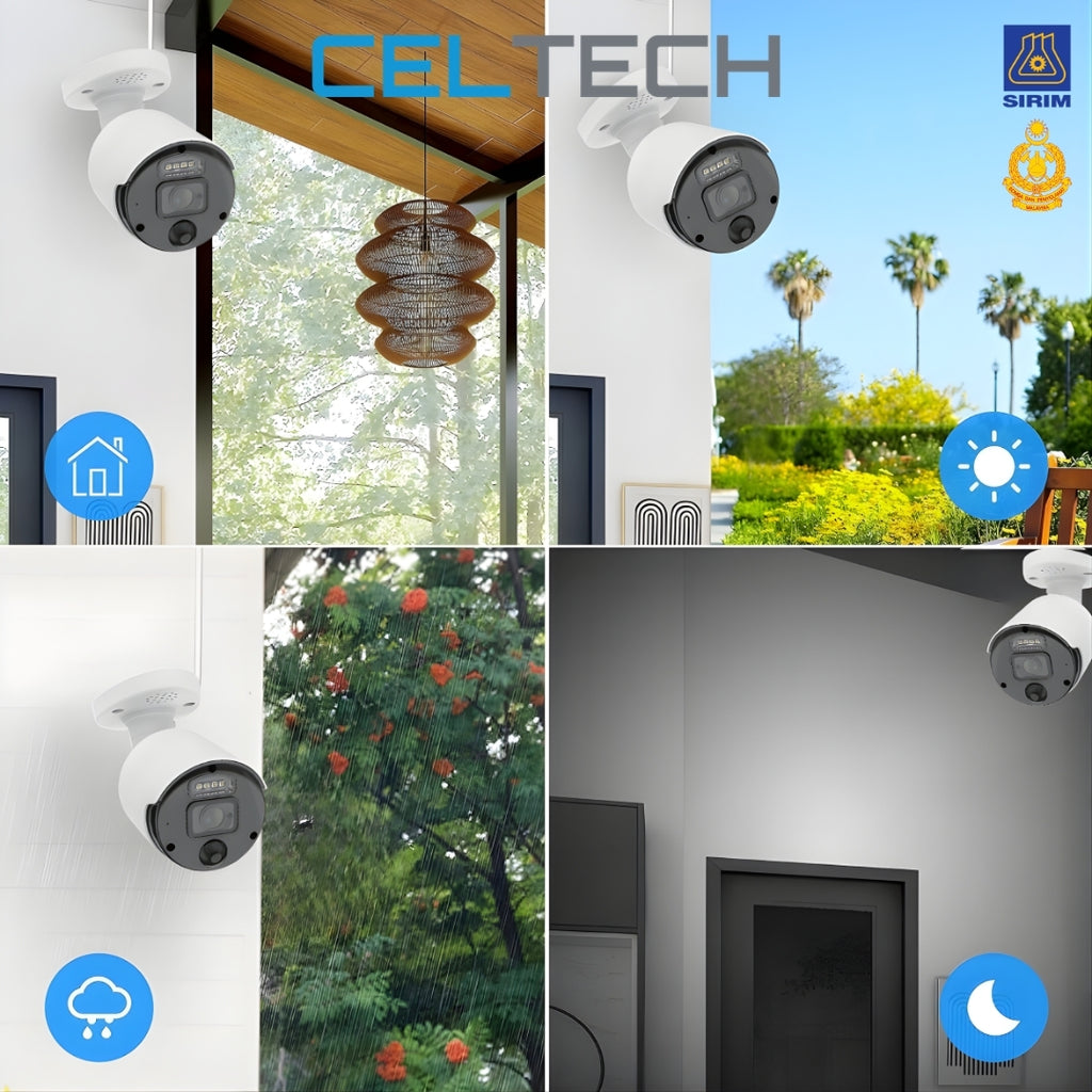 5MP Full Colour Thermal Active Deterrence IP CCTV Bullet Camera
