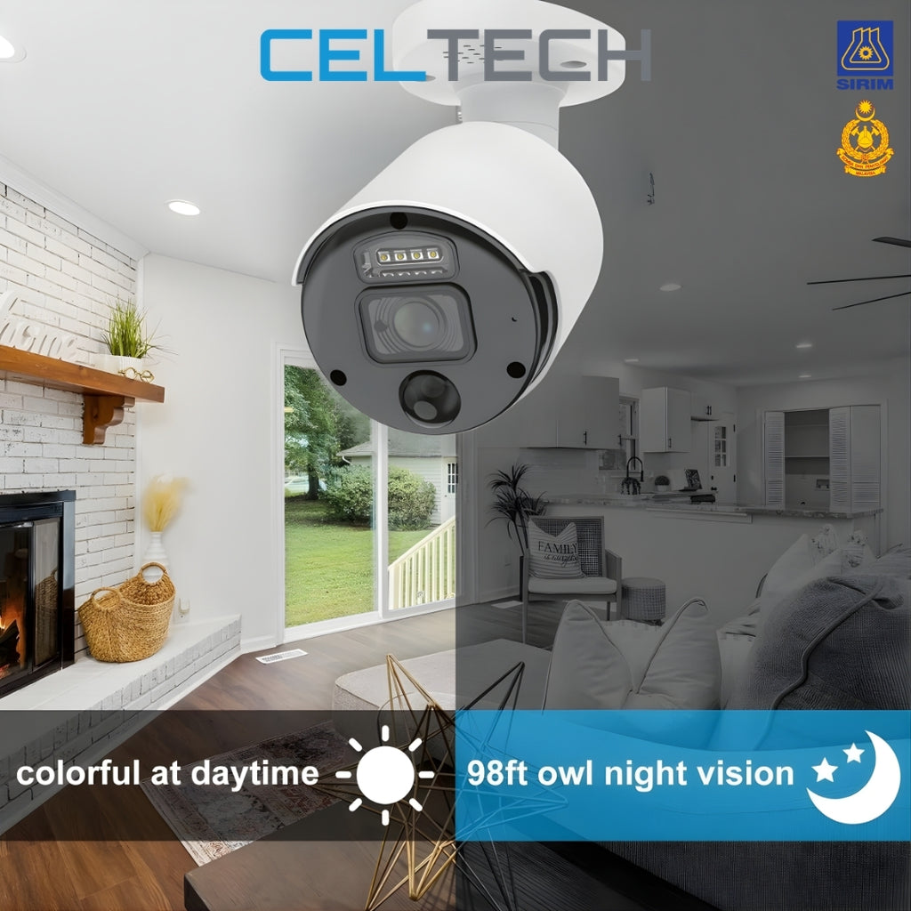 5MP Full Colour Thermal Active Deterrence IP CCTV Bullet Camera