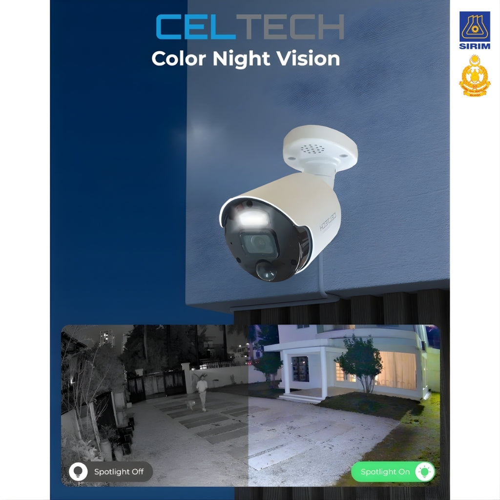5MP Full Colour Thermal Active Deterrence IP CCTV Bullet Camera