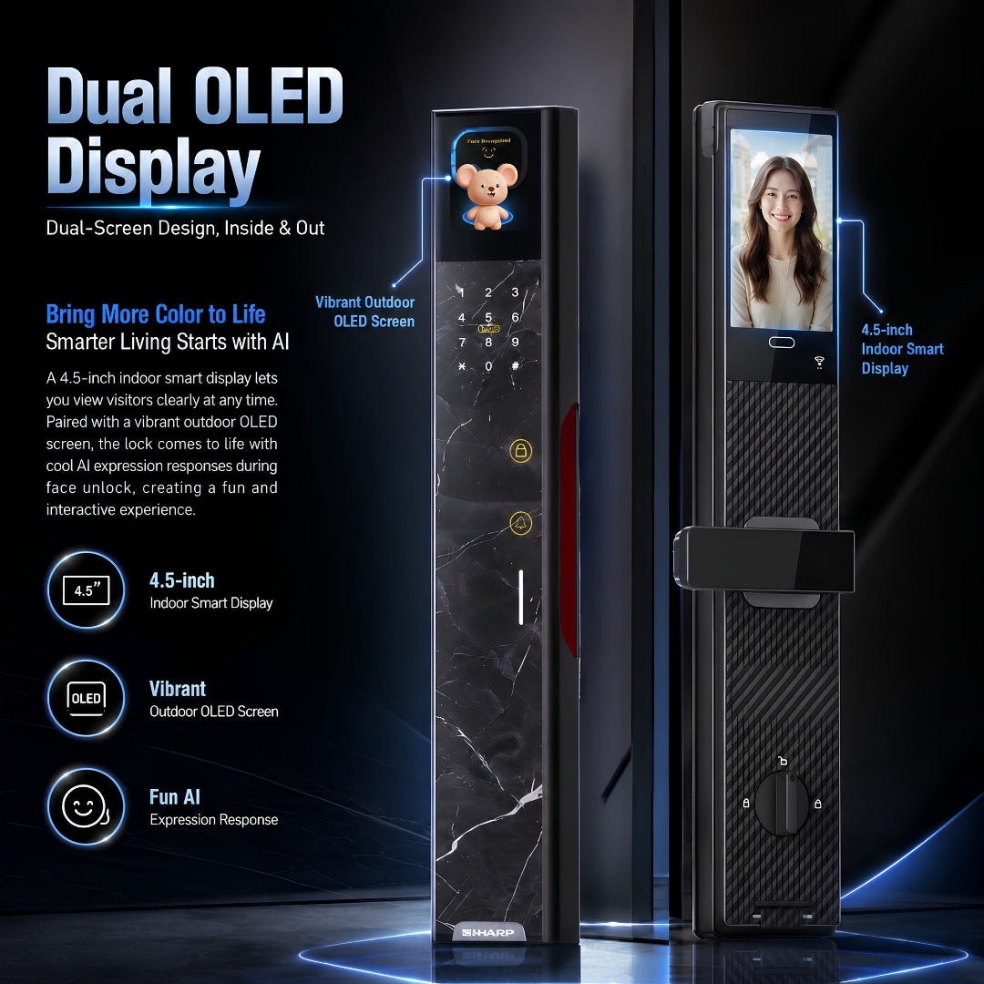 R8-FV-AI MARBLE SMART LOCK