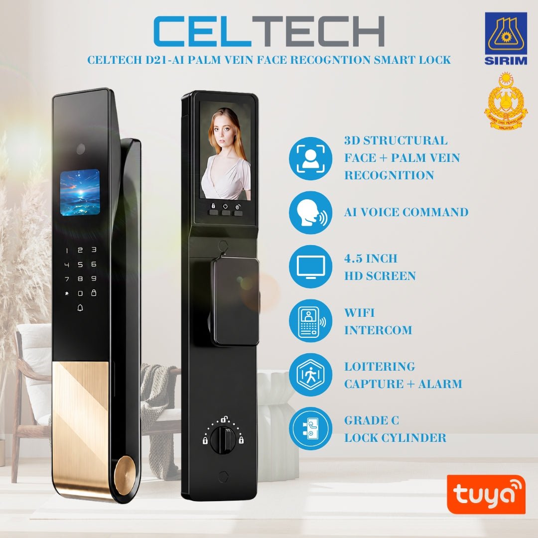 D21-AI 3D Facial & Palm Vein Recognition Smart Lock