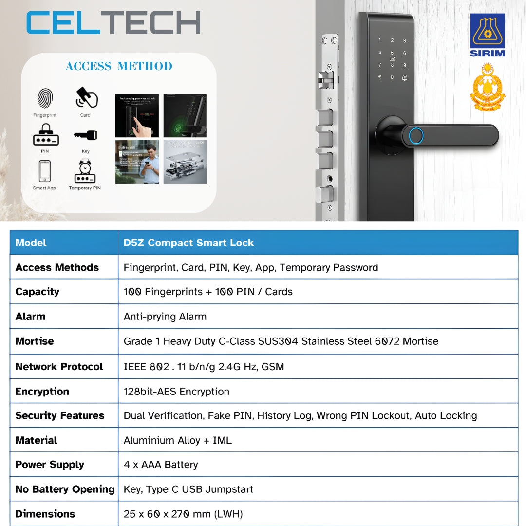 D5Z Compact Smart Lock