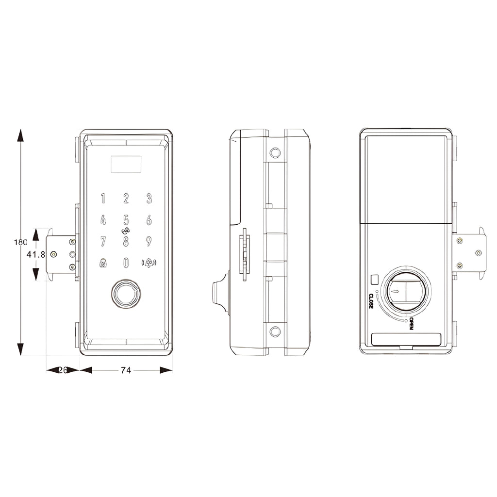 DG Glass Door Smart Lock