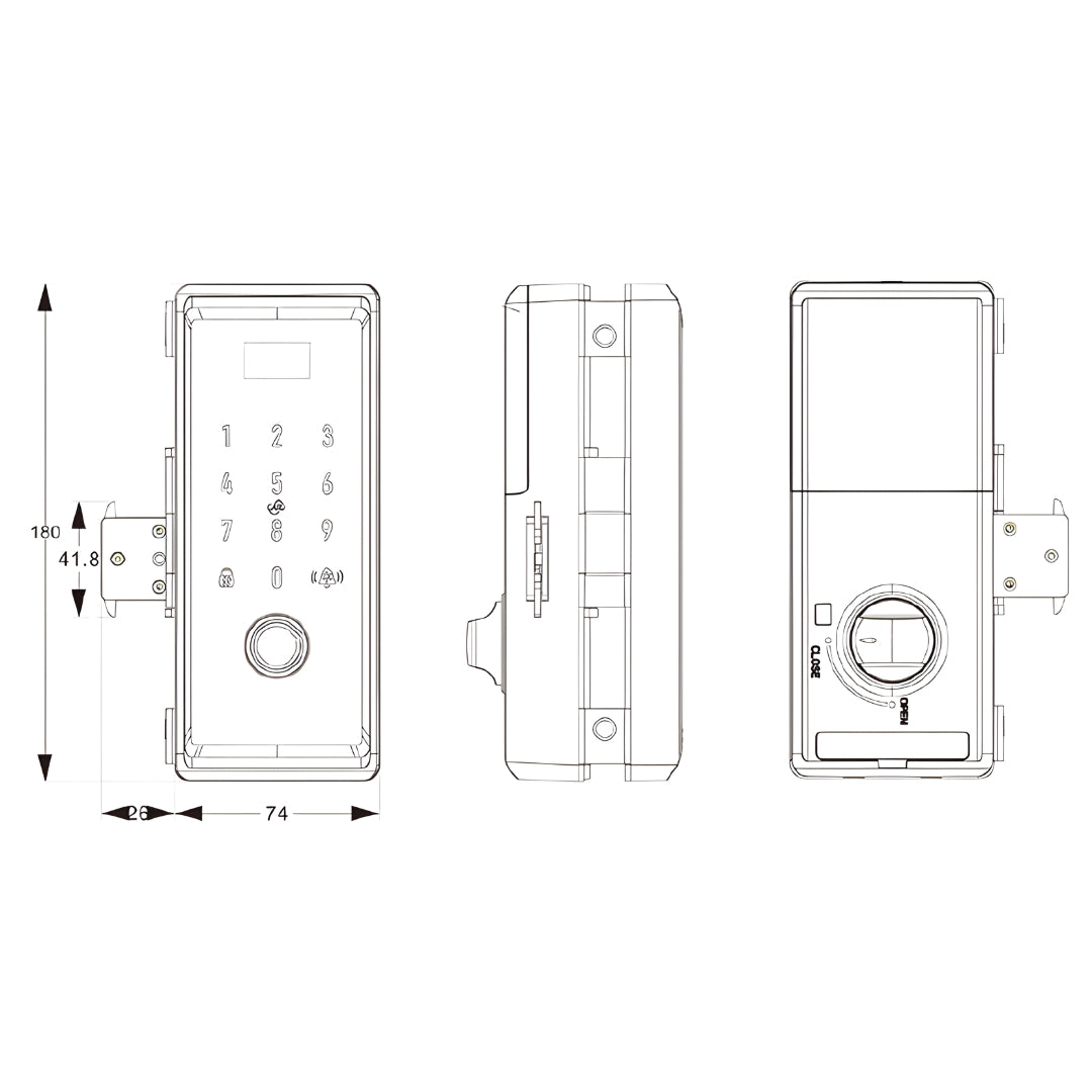 DG Glass Door Smart Lock