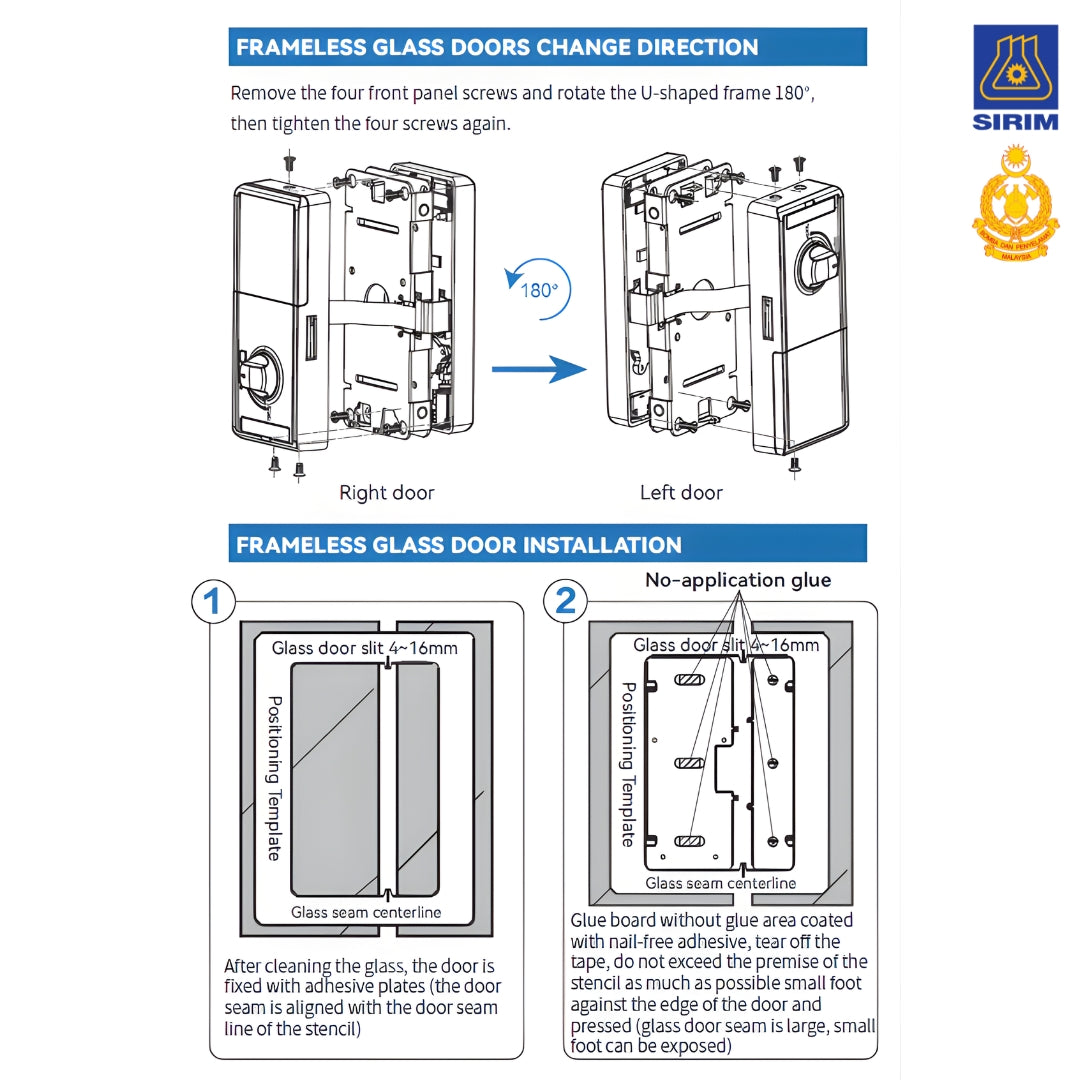 DG Glass Door Smart Lock