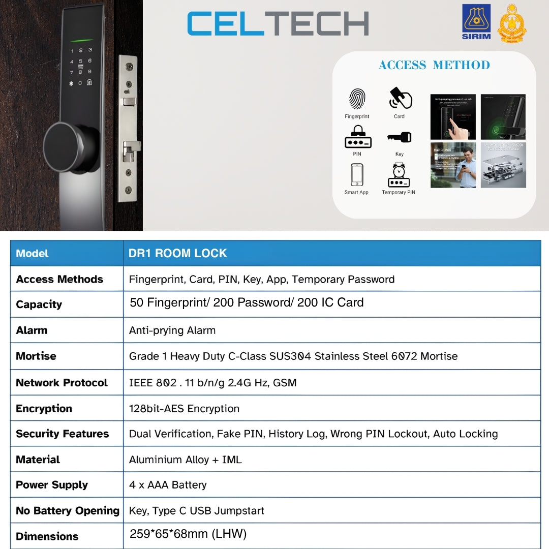 DR1 Room Smart Lock