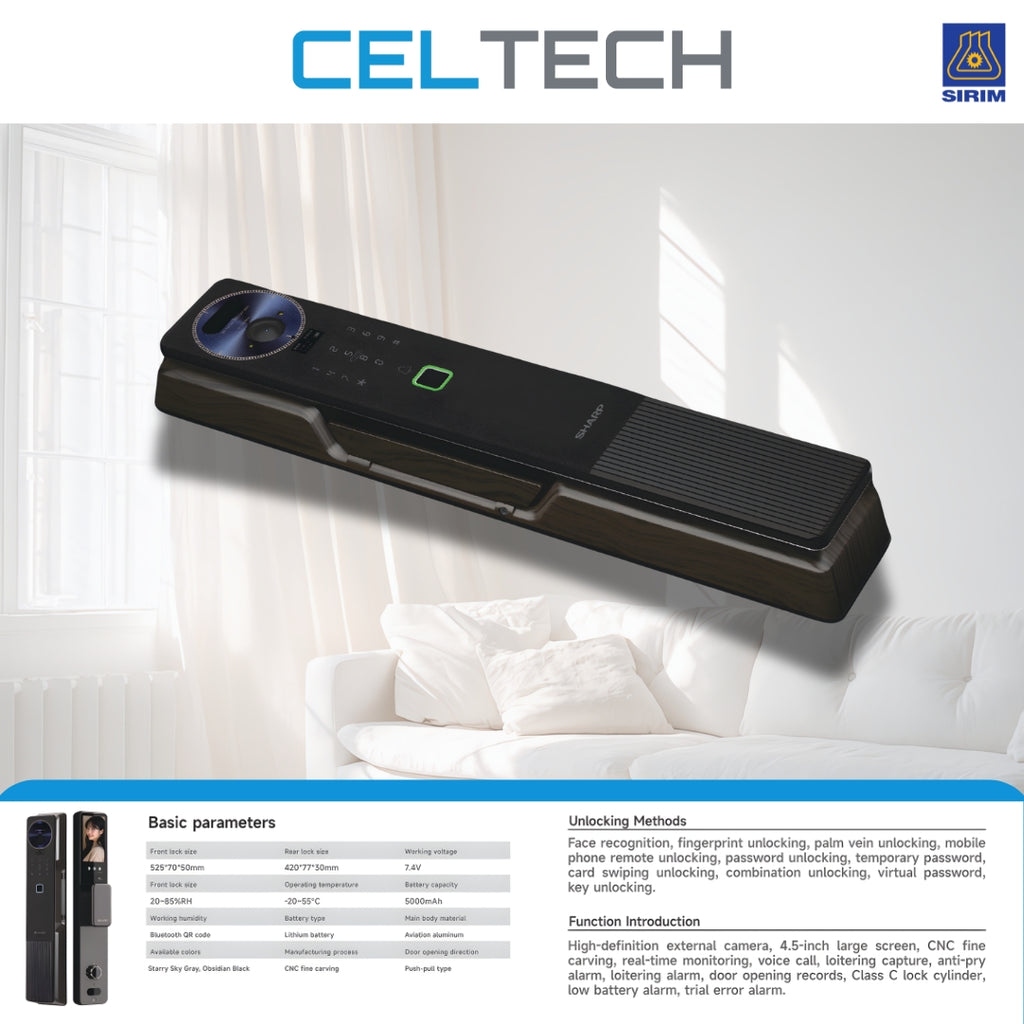 H7-FV Face & Palm Vein Recognition Smart Lock