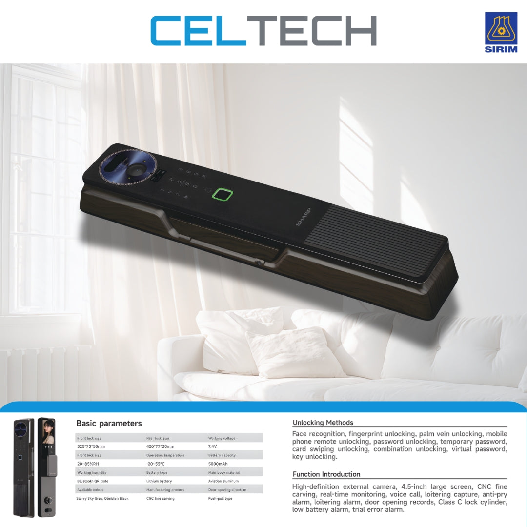 H7-FV Face & Palm Vein Recognition Smart Lock