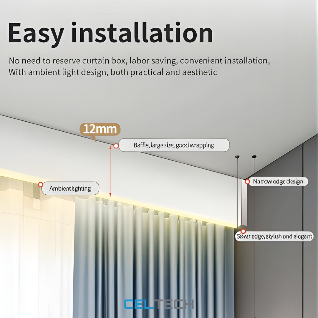 LED Curtain Track Housing Box