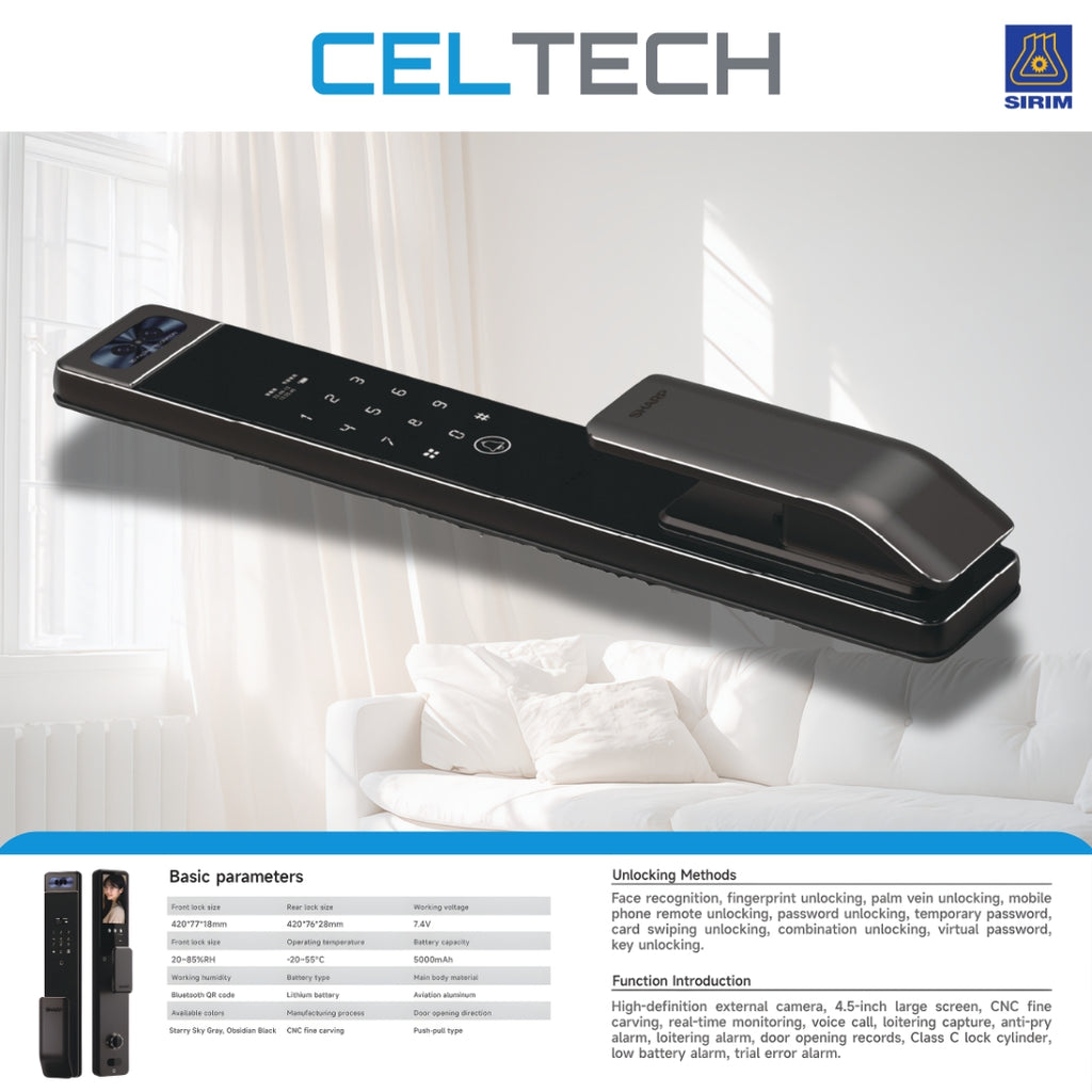 S5-FV Face & Palm Vein Recognition Smart Lock